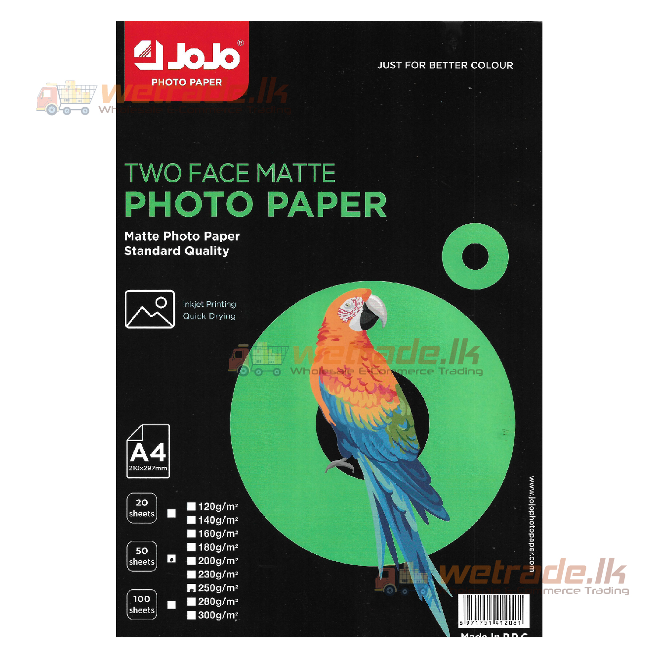 JOJO Double side Matte photo paper for Inkjet Printer 50 sheets